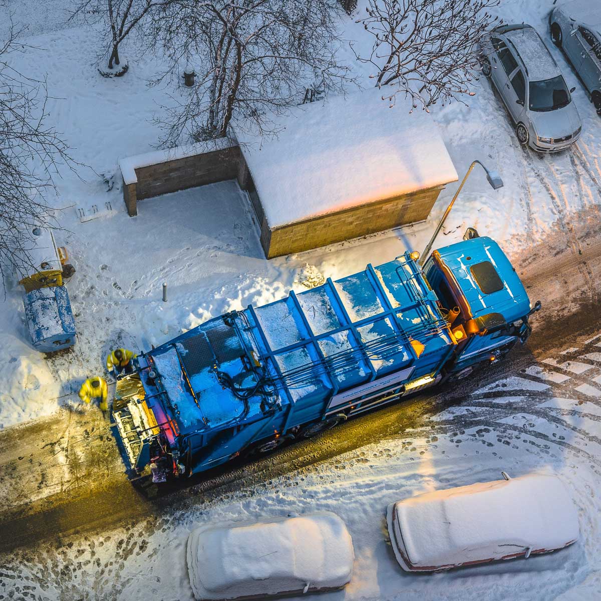 Street foto Popeláři v zimě